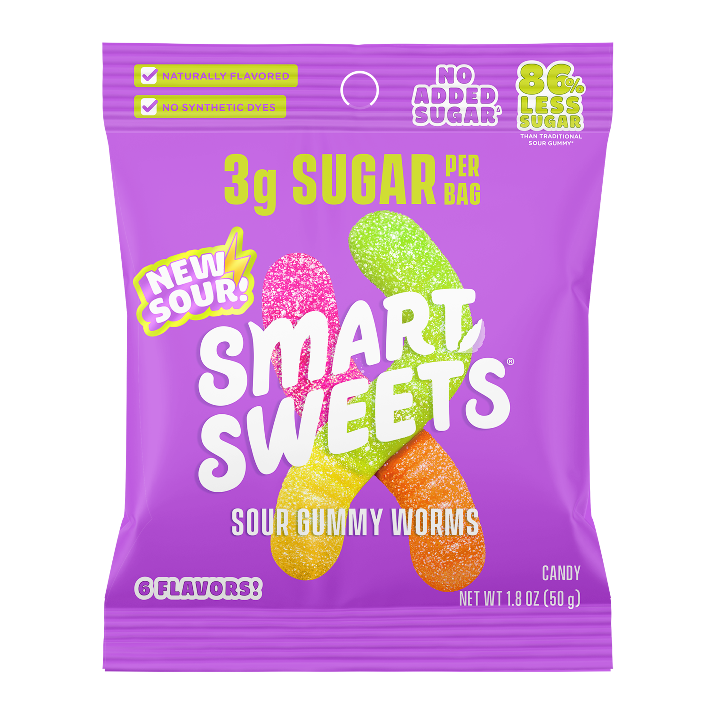 Sour Gummy Worms - Low Sugar Gummies – SmartSweets US