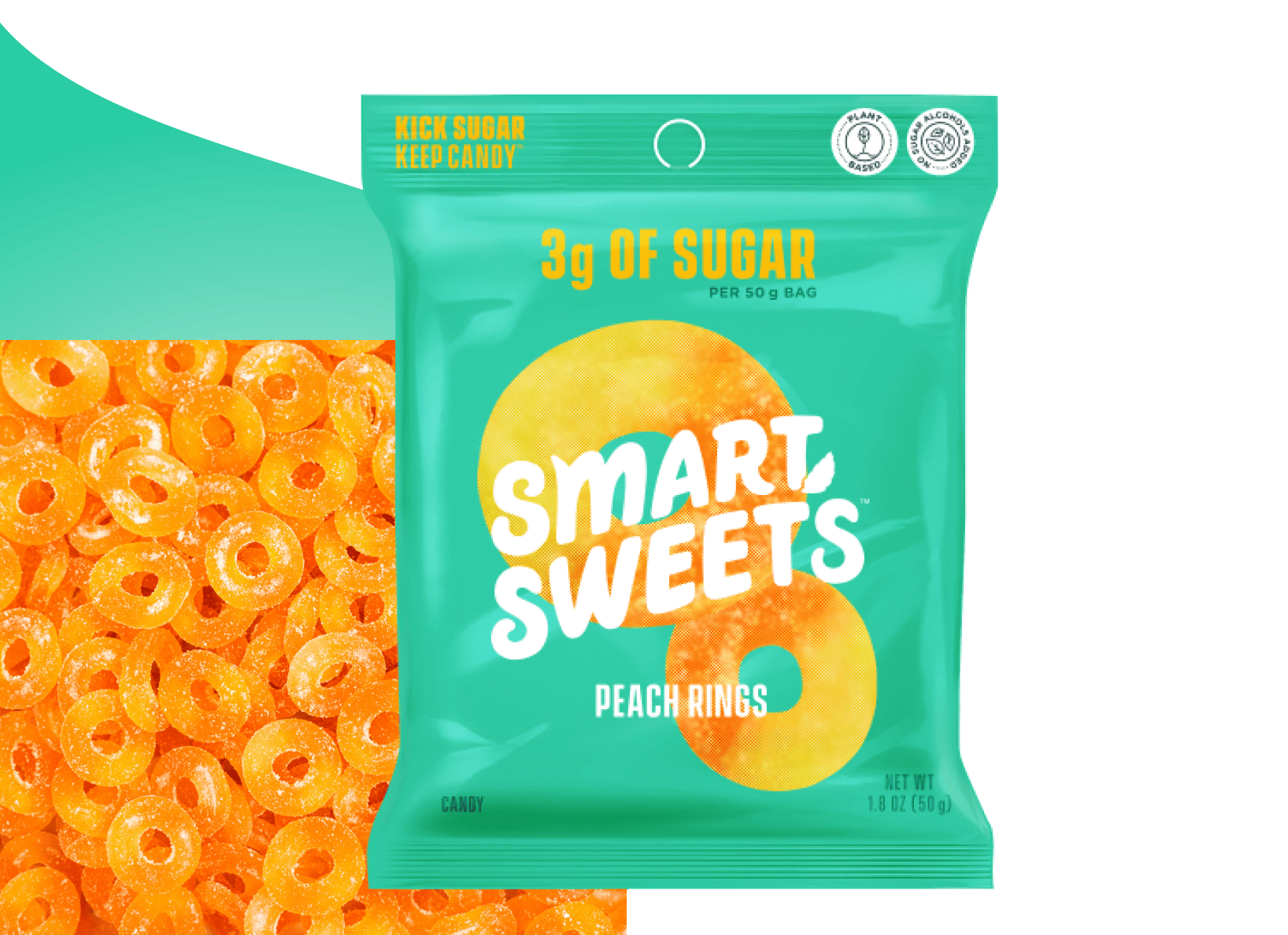Peach Rings - Low Sugar Gummy Candy | SmartSweets – SmartSweets US
