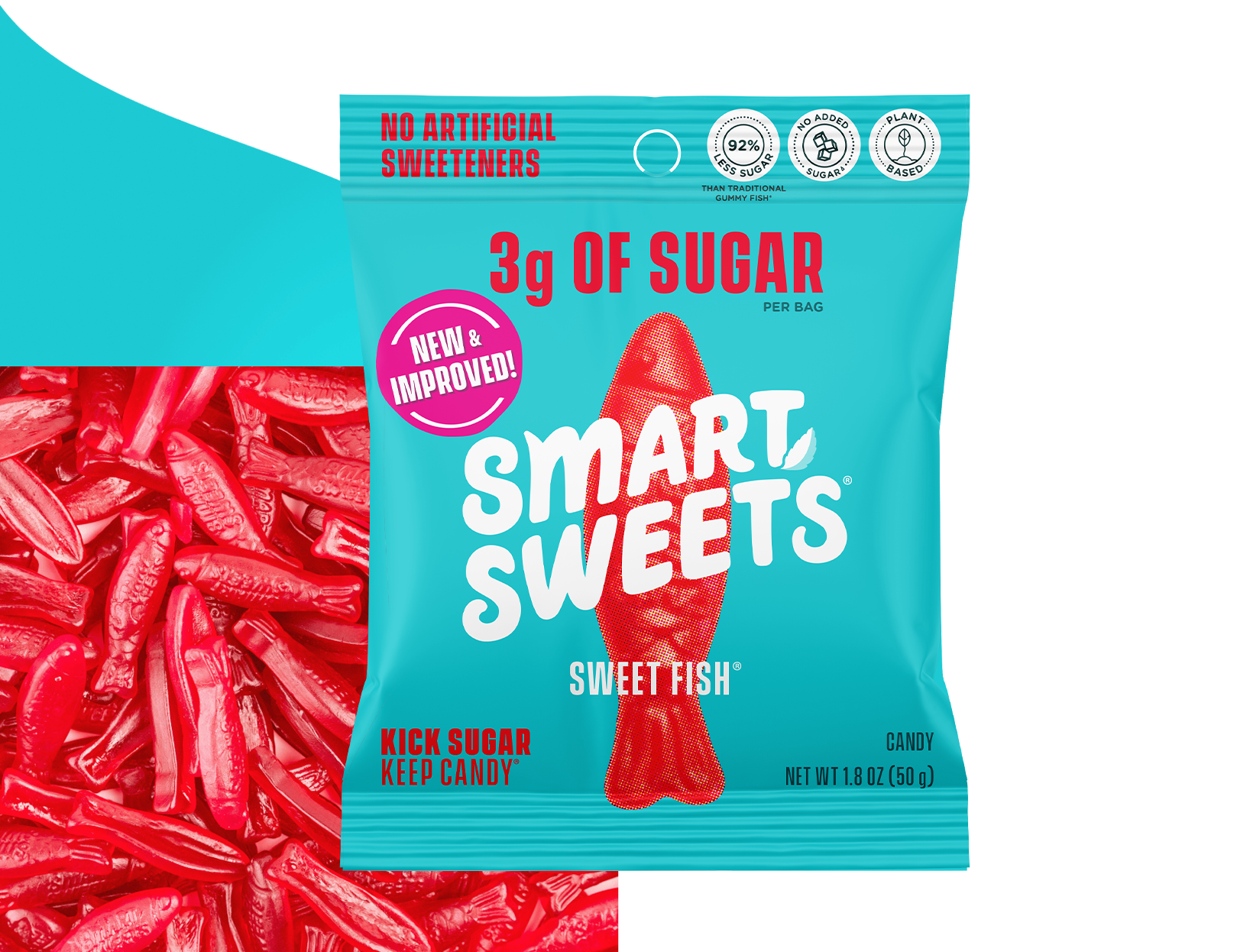 Fish Type Sweet Sweet Fish™ - Low Sugar Gummy Candy | SmartSweets – SmartSweets US