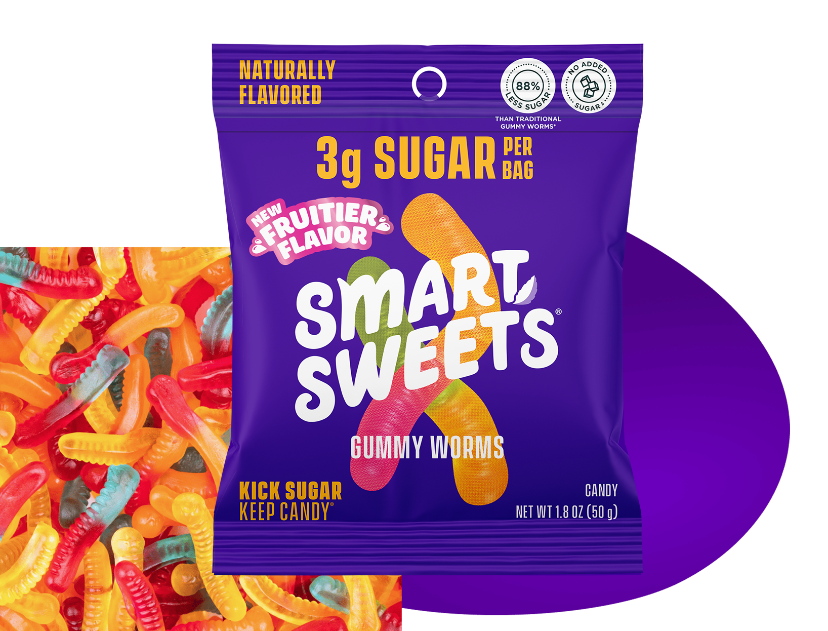 Gummy Worms Low Sugar Gummy Candy SmartSweets – SmartSweets US