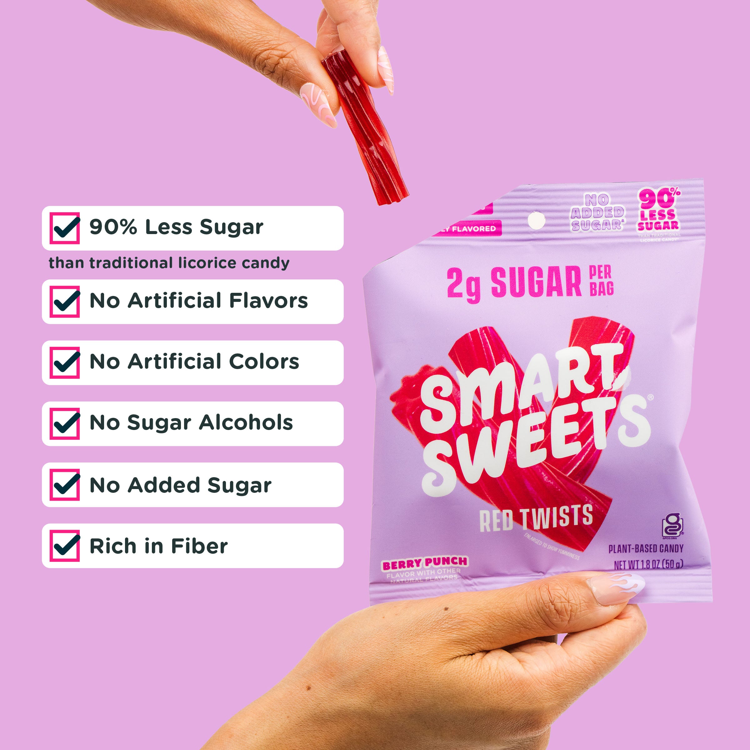 Red Twists - Low Sugar, Gluten Free Licorice | SmartSweets
