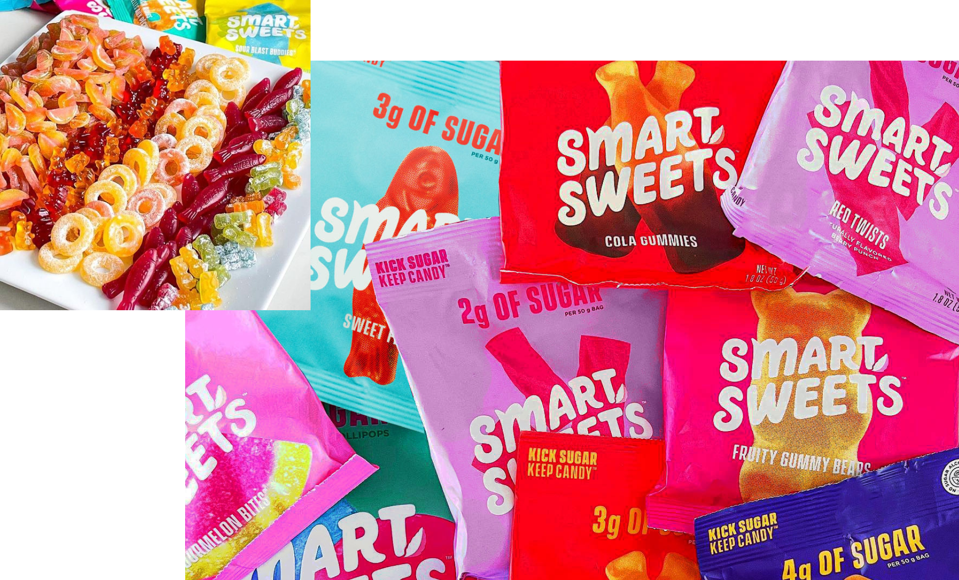 SmartSweets Charcuterie Board and SmartSweets Pouches