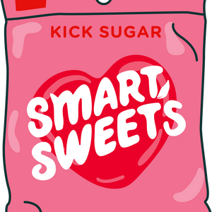 Pink packaging of Smart Sweets with 'Kick Sugar' text