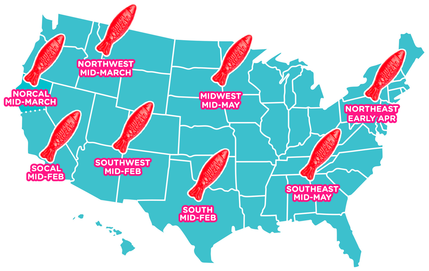 Where too buy Costco 10-pack, Costco 10 pack, Map of the United States with red regions indicating different planting times for crops, labeled with months.